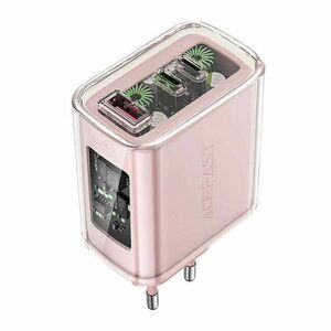 Wall charger Acefast A45, 2x USB-C, 1xUSB-A, 65W PD (pink) kép