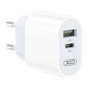 XO L97 USB-A + USB-C hálózati töltő fehér kép