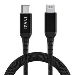 INVZI USB-C to Lightning Cable, MFi, 2m (Black) kép