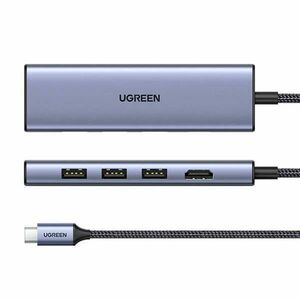 Adapter HUB UGREEN CM511 USB-C to HDMI, 3x USB-A 3.0, SD/TF kép