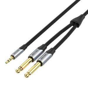 Kábel mini jack 3, 5 mm - 2x jack 6, 5 mm Vention BARHG 1, 5 m, szür... kép