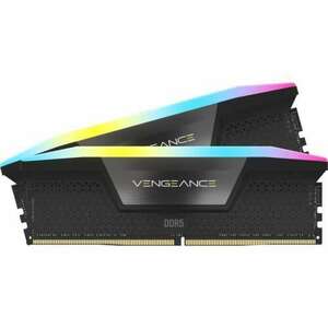 CORSAIR DDR5 6400MHz 32GB (2x16GB) XMP VENGEANCE RGB RAM, fekete kép