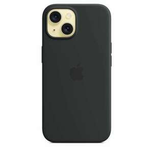 Apple MagSafe-rögzítésű iPhone 15 szilikontok fekete (MT0J3ZM/A) (MT0J3ZM/A) kép