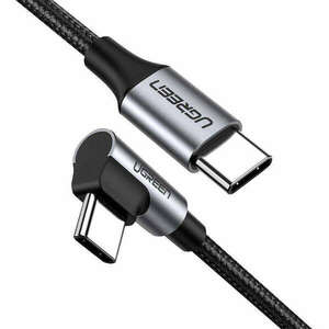 UGREEN US255 USB-C-USB-C hajlított kábel, 3A, 60W, 0, 5m (fekete) kép