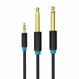 3.5mm TRS male és 2x 6.35mm male audiokábel 1.5m Vention BACBG (f... kép