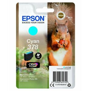 Epson T3782 Tintapatron Cyan 4, 1 ml No.378, C13T37824010 kép