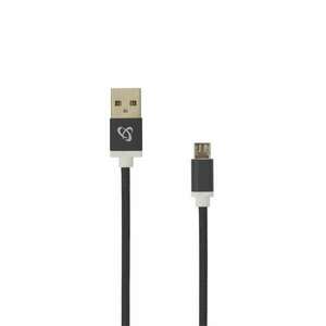 Sbox kábel, cable usb a male -> micro usb male 1.5 m black USB-10315B kép
