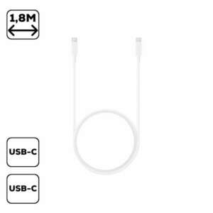 Samsung Type C-to Type C kábel 1.8 m, 5A, Fehér, sé kép