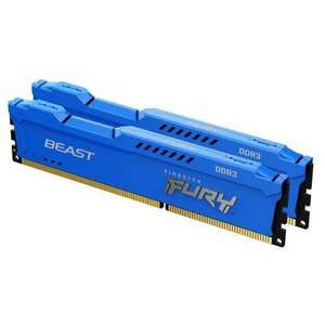 8GB 1600MHz DDR3 Kingston Fury Beast Blue CL10 (2x4GB) (KF316C10B... kép