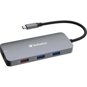 Verbatim CMH-09 USB C-típus 10000 Mbit/s Ezüst (32152) kép