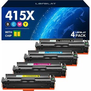 Eladó a képen látható4 db toner készlet, amely kompatibilis a HP 415X W2030X/1/2/3x WC - 7500 oldal kép