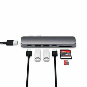 Satechi Aluminium TYPE-C PRO Hub (HDMI 4K, PassThroughCharging, 2x... kép