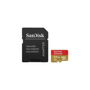 SANDISK Extreme microSDXC 170/80MB/s A2 C10 V30 UHS-I U3 64GB + adapter kép