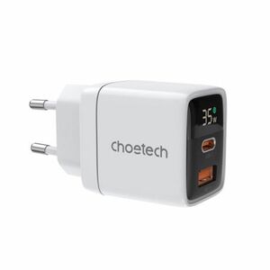 Choetech PD6052 GaN hálózati töltő USB / USB-C 35W, fehér kép