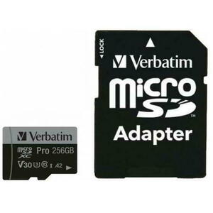 Pro microSDXC 256GB CL10 + Adapter (47045) kép