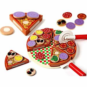 MG Pizza Set fából készült pizza játék kép