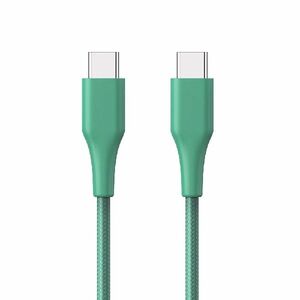 ER POWER Adat- és töltőkábel USB-C/USB-C, 1.2 m, zöld kép