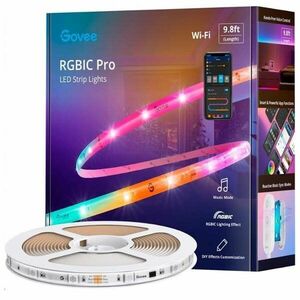 Govee WiFi RGBIC Smart PRO LED szalag 3 m - extra tartós kép