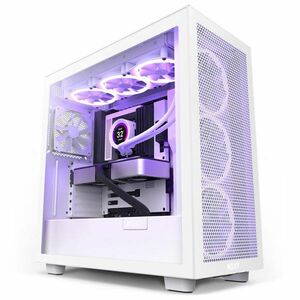 NZXT case H7 Flow Kiadás / ATX / 2x 120 mm fan / USB-C / 2x USB / tempered glass / mesh panel / fehér kép