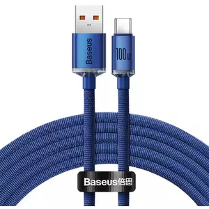 Kábel Baseus Crystal Shine cable USB to USB-C, 100W, 2m (blue) kép