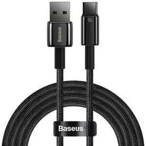 Kábel Baseus Tungsten Gold Cable USB to USB-C, 100W, 1m (black) kép