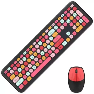 Billentyűzet Wireless keyboard + mouse set MOFII 666 2.4G (Black&Red) kép