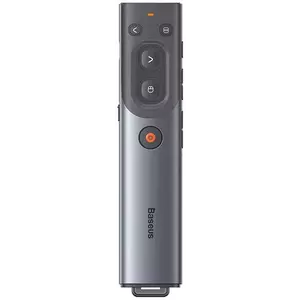 Távoli Baseus Orange Dot Multifunctional remote control for presentation, with a red laser pointer - gray kép