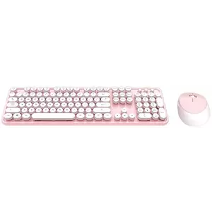 Billentyűzet Wireless keyboard + mouse set MOFII Sweet 2.4G (White-Pink) kép