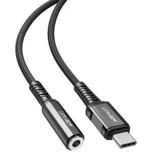 Adapter Adapter USB-C to mini jack 3, 5mm Acefast C1-07 18cm (black) kép