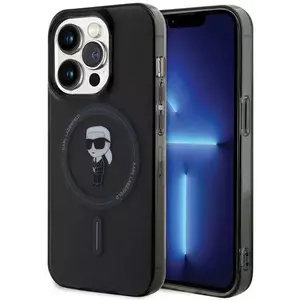 Tok Karl Lagerfeld KLHMP15XHFCKNOK iPhone 15 Pro Max 6.7" black hardcase IML Ikonik MagSafe (KLHMP15XHFCKNOK) kép