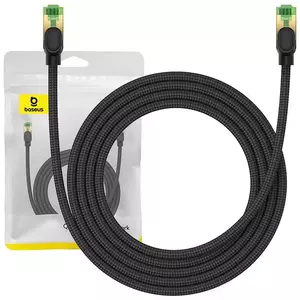 Kábel Baseus Braided network cable cat.8 Ethernet RJ45, 40Gbps, 2m (black) kép