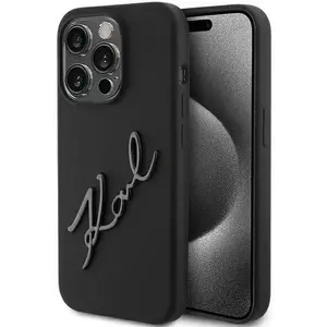 Tok Karl Lagerfeld KLHCP15LSKSBMCK iPhone 15 Pro 6.1" black hardcase Silicone Karl Script (KLHCP15LSKSBMCK) kép