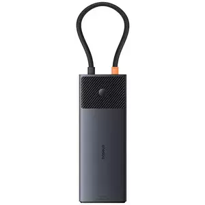 USB Hub Baseus Adapter Hub 10in1 USB-C - 2xHDMI, 3xUSB-A, USB-C, RJ45, SD/TF, PD (black) kép