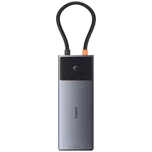 USB Hub Baseus Adapter Hub 10in1 2x HDMI, USB-C, 3xUSB-A+RJ45+SD/TF, PD (grey) kép