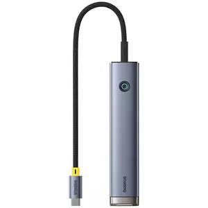 USB Hub Baseus UltraJoy 7-in-1 hub USB-C to HDMI +2xUSB3.0+PD+SD/TF+3.5mm (gray) kép