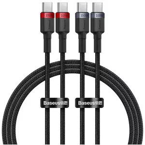 Kábel Baseus Cafule USB-C to USB-C cable 100W, 1m, 2pcs (red-black, gray-black) kép