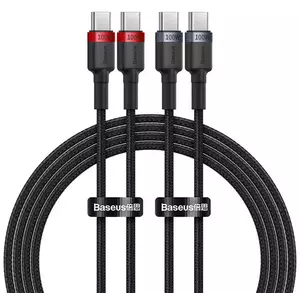 Kábel Baseus Cafule USB-C to USB-C cable 100W, 2m, 2pcs (red-black, gray-black) kép