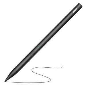 ESR Digital + Stylus Pen, érintőképernyő ceruza - FEKETE - aktív, kapacitív, microUSB töltés + csere hegy, Apple Pencil kompatibilis, jelző LED - GYÁRI kép