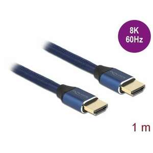 Delock Ultra nagy sebességű HDMI kábel 48 Gbps 8K 60 Hz kék 1 m tanúsítvánnyal kép