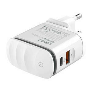 Wall charger LDNIO A2423C USB, USB-C + Lightning cable kép