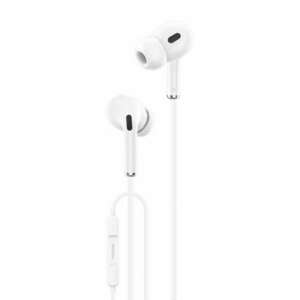 In-ear headphones, wired Foneng T33, mini jack 3.5mm, microphone (white) kép