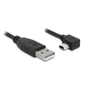 Delock USB 2.0-A apa - USB mini-B 5 tűs hajlított apa átalakító kábel, 0, 5m kép