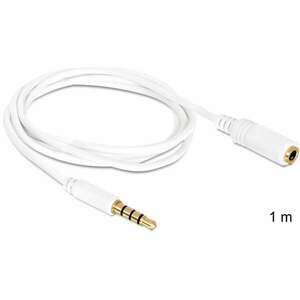 Delock audio sztereo Jack 3.5 mm apa / anya iPho 4 pin kábel, 1 m (84480) kép
