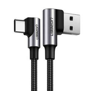 UGREEN US176 USB-USB-C ferde kábel, 3A, 2m (fekete) kép
