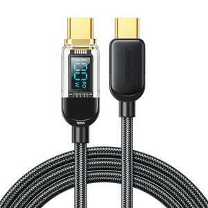 Joyroom USB C - USB C 100W kábel gyorstöltéshez és adatátvitelhez 1, 2 m fekete (S-CC100A4) kép