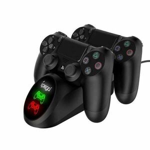 iPega PG-9180 Kettős dokkolóállomás a játékvezérlő a PS4 (fekete) kép