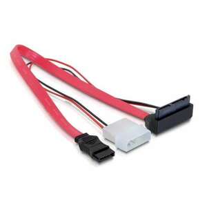 Delock Micro SATA (anya) 2 tűs hálózati (5V/3, 3V) + SATA (felfele) átalakító kábel kép