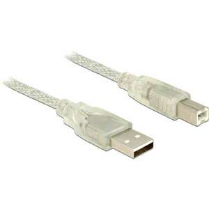 Delock 83892 USB 2.0 Type-A male > USB 2.0 Type-B male 1m áttetsző (83892) kép