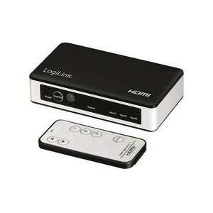 LogiLink Switch HDMI 3x1-Port, 4K/60Hz, HDCP, HDR, CEC, RC (HD0044) kép