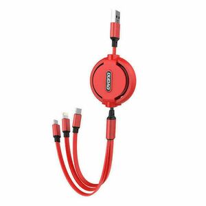 USB cable Dudao L8H 3in1 USB-C / Lightning / Micro 2.4A, 1.1m (red) kép